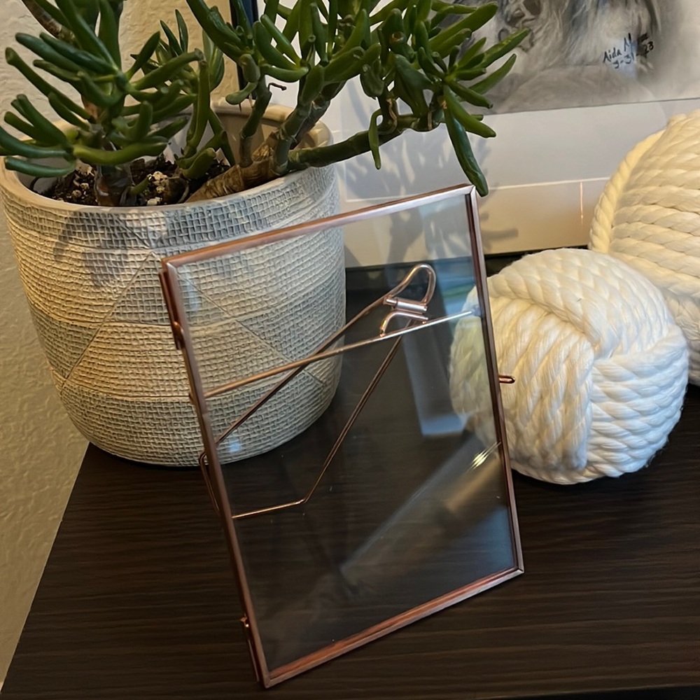 Pressed glass picture frames